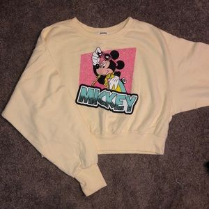 Mickey Mouse Cropped Sweatshirt